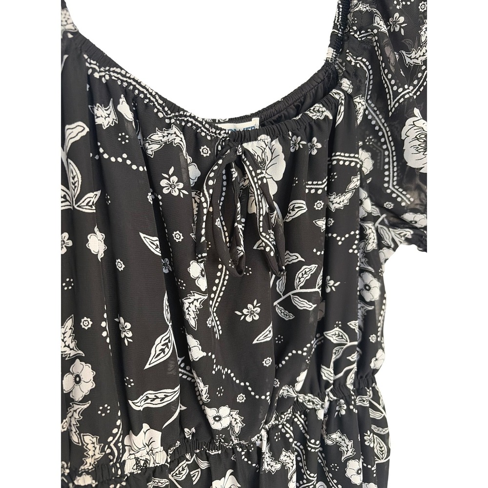 Womens Tiered Peasant Cottagecore Midi Dress Floral Paisley XXL Boho - Picture 4 of 9
